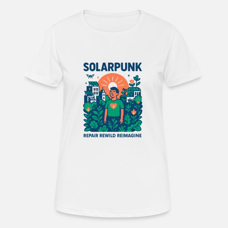 Solarpunk Manifesto - Women's Breathable T-Shirt - white
