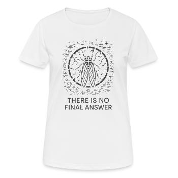 Cicada Infinite Cipher - Frauen T-Shirt atmungsaktiv - Weiß - Vorne - AI Model Female 172 dark (172cm)