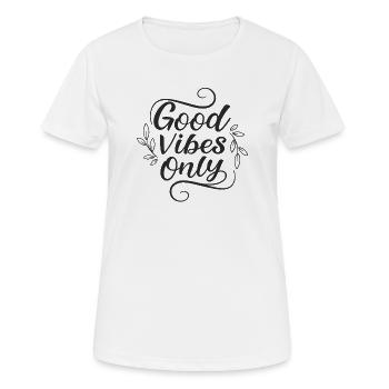 De bonnes vibrations... - T-shirt respirant Femme - blanc - Devant - AI Model Female 172 dark (172cm)