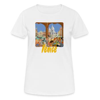 Venedig - Frauen T-Shirt atmungsaktiv - Weiß - Vorne - AI Model Female 172 dark (172cm)