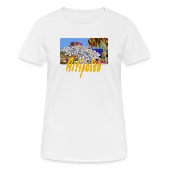 Astipalea - Frauen T-Shirt atmungsaktiv - Weiß - Vorne - AI Model Female 172 dark (172cm)