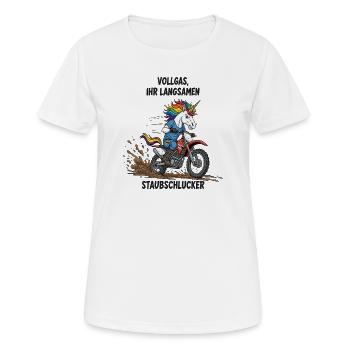 Licorne Motocross - T-shirt respirant Femme - blanc - Devant - AI Model Female 172 dark (172cm)