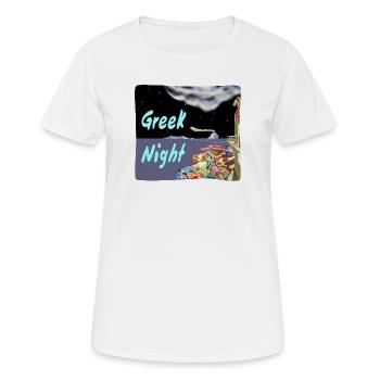 Greek Night - Frauen T-Shirt atmungsaktiv - Weiß - Vorne - AI Model Female 172 dark (172cm)