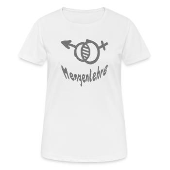 Mengenlehre - Frauen T-Shirt atmungsaktiv - Weiß - Vorne - AI Model Female 172 dark (172cm)