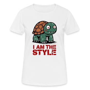 Tortue Je suis le Style - T-shirt respirant Femme - blanc - Devant - AI Model Female 172 dark (172cm)