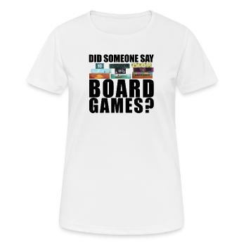 Brettspiele lustiger Spruch - Frauen T-Shirt atmungsaktiv - Weiß - Vorne - AI Model Female 172 dark (172cm)