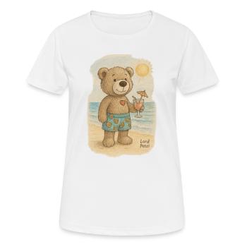 Lord Petzi on the beach - Women's Breathable T-Shirt - white - Front - AI Model Female 172 dark (172cm)