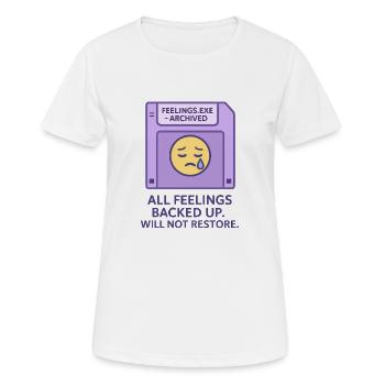 Feel the Tears Pattern English - Women's Breathable T-Shirt - white - Front - AI Model Female 172 dark (172cm)