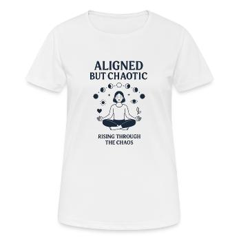 Conception de méditation équilibrée et chaotique - T-shirt respirant Femme - blanc - Devant - AI Model Female 172 dark (172cm)