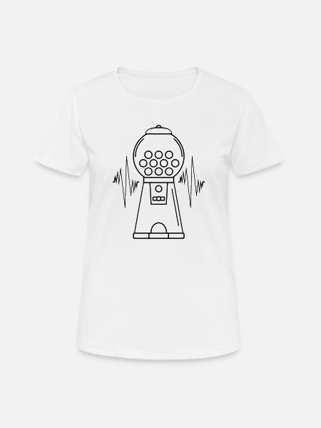 Chewing gum machine Puls - Women's Breathable T-Shirt - white
