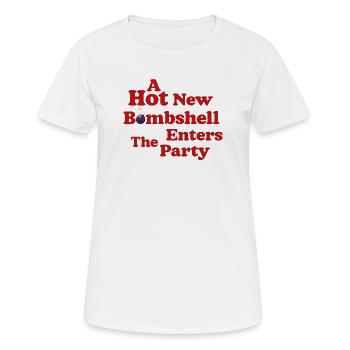 Bombshell Enters the Party - Women's Breathable T-Shirt - white - Front - AI Model Female 172 dark (172cm)