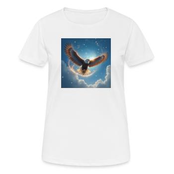 Krafttier Adler am Himmel - Frauen T-Shirt atmungsaktiv - Weiß - Vorne - AI Model Female 172 dark (172cm)