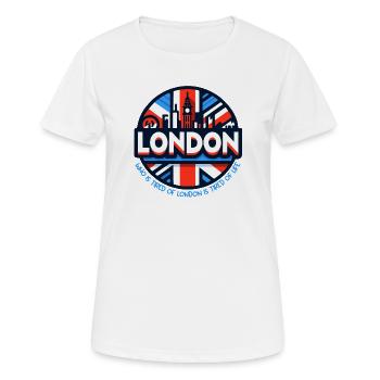 Fatigué de Londres - T-shirt respirant Femme - blanc - Devant - AI Model Female 172 dark (172cm)
