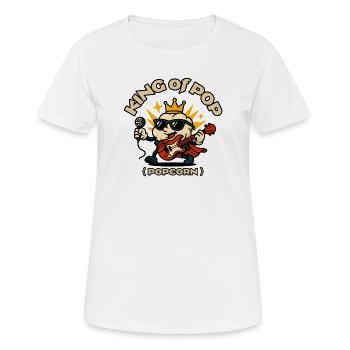 König von Popcorn Rock - Frauen T-Shirt atmungsaktiv - Weiß - Vorne - AI Model Female 172 dark (172cm)