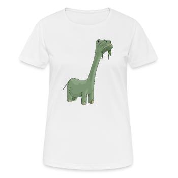 Diplodocus Casual Cartoon - Women's Breathable T-Shirt - white - Front - AI Model Female 172 dark (172cm)