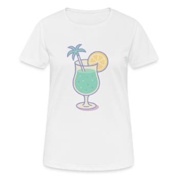 Sippin' in Paradise - Women's Breathable T-Shirt - white - Front - AI Model Female 172 dark (172cm)