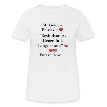Free Retriever with Heart and Facial Expression - Women's Breathable T-Shirt - white - Front - AI Model Female 172 dark (172cm)