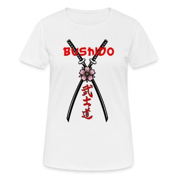 Bushido Power & Honor - Women's Breathable T-Shirt - white - Front - AI Model Female 172 dark (172cm)