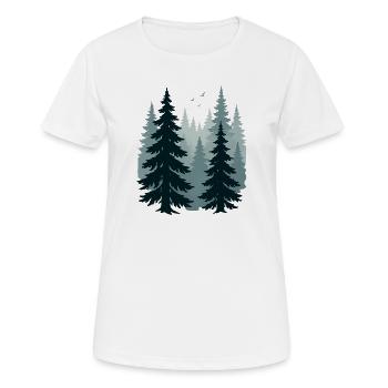 Pins brumeux - T-shirt respirant Femme - blanc - Devant - AI Model Female 172 dark (172cm)