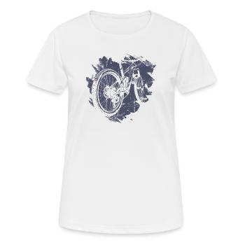 Retro Fahrrad Getriebe Illustration - Frauen T-Shirt atmungsaktiv - Weiß - Vorne - AI Model Female 172 dark (172cm)