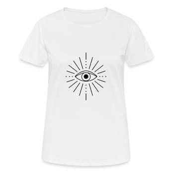 Mystic Eye Radiance Design - Women's Breathable T-Shirt - white - Front - AI Model Female 172 dark (172cm)