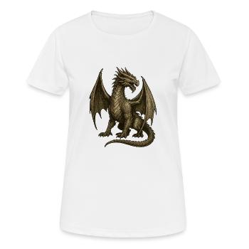 Legendary Dragon Style Engraving - Women's Breathable T-Shirt - white - Front - AI Model Female 172 dark (172cm)