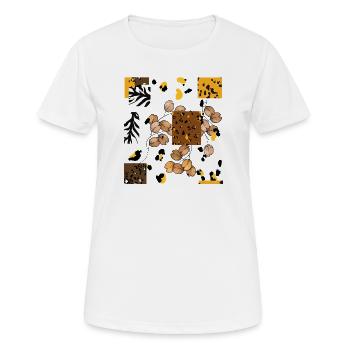 Animal Tier Print Muster - Frauen T-Shirt atmungsaktiv - Weiß - Vorne - AI Model Female 172 dark (172cm)