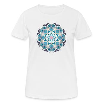 Beach day Mandala - Frauen T-Shirt atmungsaktiv - Weiß - Vorne - AI Model Female 172 dark (172cm)