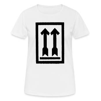 Lying upright - Women's Breathable T-Shirt - white - Front - AI Model Female 172 dark (172cm)