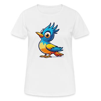 Oiseau bleu - T-shirt respirant Femme - blanc - Devant - AI Model Female 172 dark (172cm)