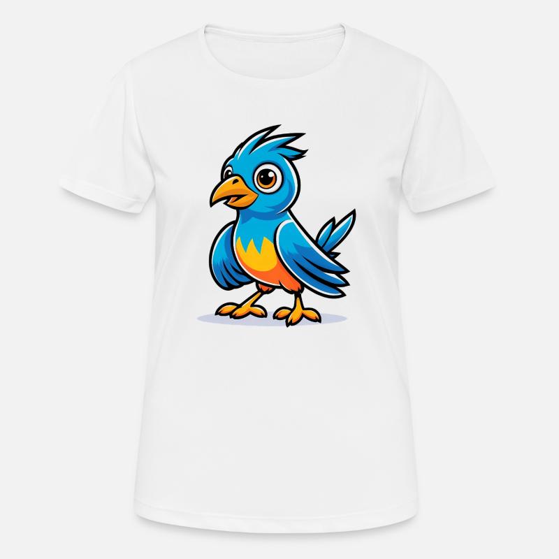 Blue Bird - Women's Breathable T-Shirt - white
