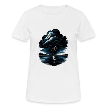 Sturm über den See - Frauen T-Shirt atmungsaktiv - Weiß - Vorne - AI Model Female 172 dark (172cm)
