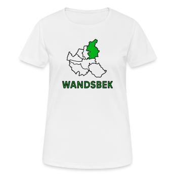 Wandsbek, un quartier de Hambourg - T-shirt respirant Femme - blanc - Devant - AI Model Female 172 dark (172cm)