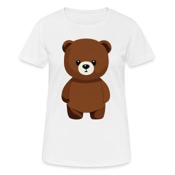 Karikatur Bär - Frauen T-Shirt atmungsaktiv - Weiß - Vorne - AI Model Female 172 dark (172cm)