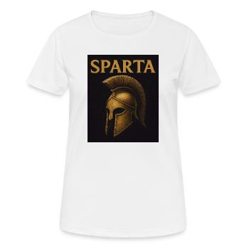 Sparta – Strength & Honor - Frauen T-Shirt atmungsaktiv - Weiß - Vorne - AI Model Female 172 dark (172cm)
