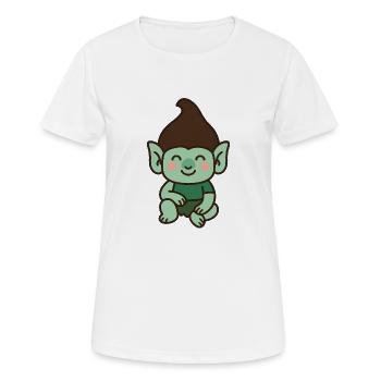 Cute troll – kawaii style - Women's Breathable T-Shirt - white - Front - AI Model Female 172 dark (172cm)