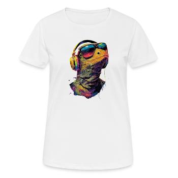 Monitor lizard, reptile, Komodo dragon, banded monitor lizard, lizard - Women's Breathable T-Shirt - white - Front - AI Model Female 172 dark (172cm)