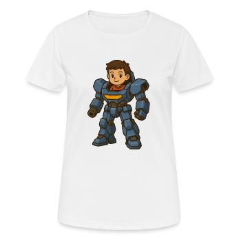 Petit garçon dans un robot gant - T-shirt respirant Femme - blanc - Devant - AI Model Female 172 dark (172cm)