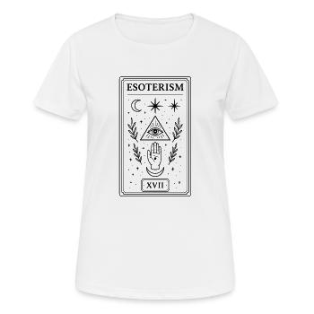 Symbole ésotrique mystique noir - T-shirt respirant Femme - blanc - Devant - AI Model Female 172 dark (172cm)
