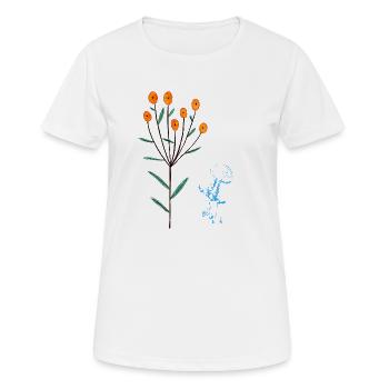 Qualle - Frauen T-Shirt atmungsaktiv - Weiß - Vorne - AI Model Female 172 dark (172cm)