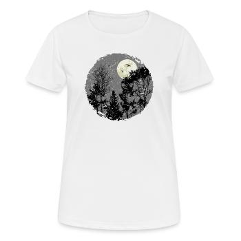 Heilige Nachtwaldszene - Frauen T-Shirt atmungsaktiv - Weiß - Vorne - AI Model Female 172 dark (172cm)