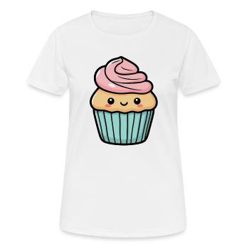 Cupcake - Frauen T-Shirt atmungsaktiv - Weiß - Vorne - AI Model Female 172 dark (172cm)