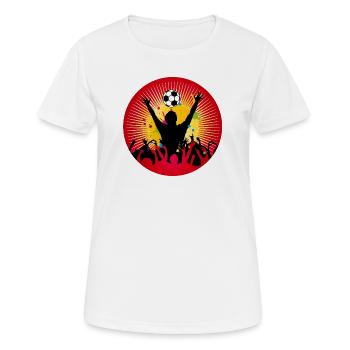 Football fan power – une atmosphère pure dans le stade - T-shirt respirant Femme - blanc - Devant - AI Model Female 172 dark (172cm)