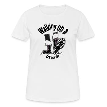 Auf dem Weg zu einem Traum - Frauen T-Shirt atmungsaktiv - Weiß - Vorne - AI Model Female 172 dark (172cm)