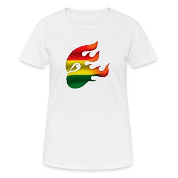 Bolivien Flagge - Bolivien - Ninja - Frauen T-Shirt atmungsaktiv - Weiß - Vorne - AI Model Female 172 dark (172cm)