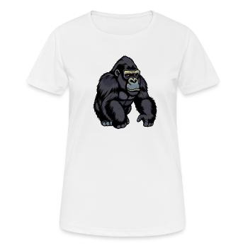 Gorilla - Women's Breathable T-Shirt - white - Front - AI Model Female 172 dark (172cm)