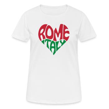 Rome Italy Heart Retro Design - Women's Breathable T-Shirt - white - Front - AI Model Female 172 dark (172cm)