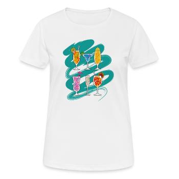 Cocktails im Trend - Frauen T-Shirt atmungsaktiv - Weiß - Vorne - AI Model Female 172 dark (172cm)