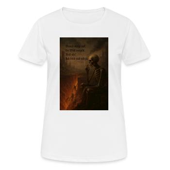 Le monde passe - T-shirt respirant Femme - blanc - Devant - AI Model Female 172 dark (172cm)