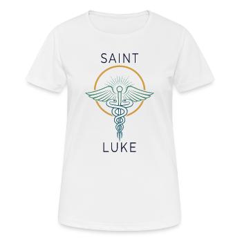 Saint Luc : Assistance médicale - T-shirt respirant Femme - blanc - Devant - AI Model Female 172 dark (172cm)